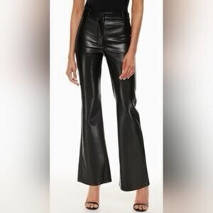 Wilfred Aritzia faux leather bootcut pants size 8